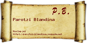 Parotzi Blandina névjegykártya